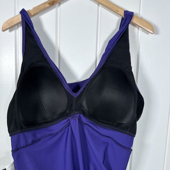 Miraclesuit Women's Plus Size 24W Purple Marais Tummy Control Swim-dress NWT! - Picture 4 of 11